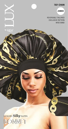 Lux by Qfitt Luxury Silky Satin Bonnet - Jumbo #7021 Assort - Image 3