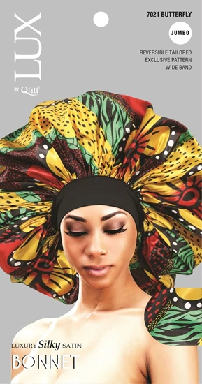 Lux by Qfitt Luxury Silky Satin Bonnet - Jumbo #7021 Assort - Image 4
