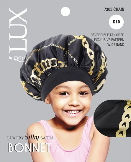 Lux by Qfitt Luxury Silky Satin Bonnet - Kid #7303 Assort - Image 3