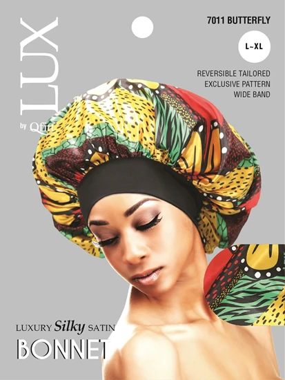 Lux by Qfitt Luxury Silky Satin Bonnet - L/XL #7011 Assort - Image 4