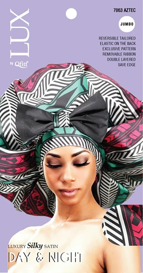 Lux by Qfitt Luxury Silky Satin Day & Night Cap - Jumbo #7063 Assort