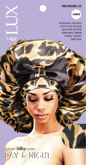 Lux by Qfitt Luxury Silky Satin Day & Night Cap - Jumbo #7064 Assort - Image 3