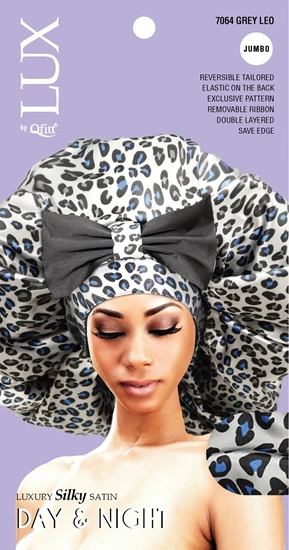 Lux by Qfitt Luxury Silky Satin Day & Night Cap - Jumbo #7064 Assort - Image 4