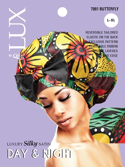 Lux by Qfitt Luxury Silky Satin Day & Night Cap - L/XL #7061 Assort - Image 4