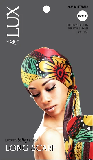 Lux by Qfitt Luxury Silky Satin Long Scarf #7083 Assort - Image 4