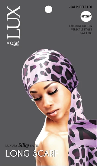 Lux by Qfitt Luxury Silky Satin Long Scarf #7084 Assort