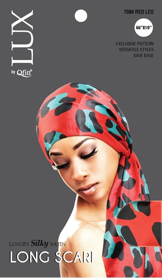 Lux by Qfitt Luxury Silky Satin Long Scarf #7084 Assort - Image 2