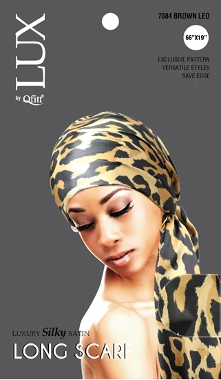 Lux by Qfitt Luxury Silky Satin Long Scarf #7084 Assort - Image 3