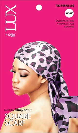 Lux by Qfitt Luxury Silky Satin Square Scarf #7082 Assort