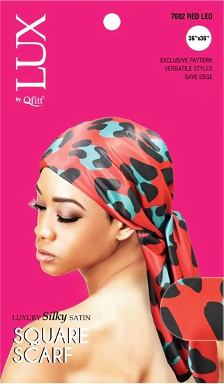 Lux by Qfitt Luxury Silky Satin Square Scarf #7082 Assort - Image 2