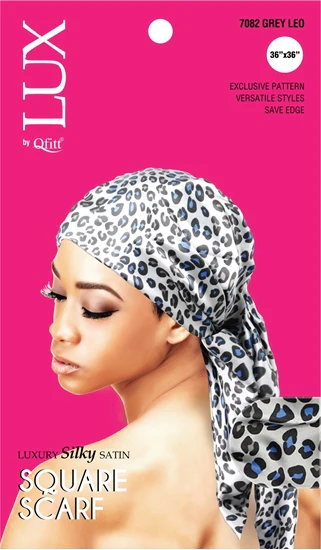 Lux by Qfitt Luxury Silky Satin Square Scarf #7082 Assort - Image 4