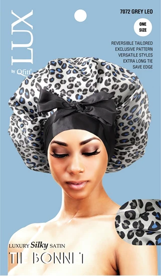 Lux by Qfitt Luxury Silky Satin Tie Bonnet #7072 Assort - Image 4