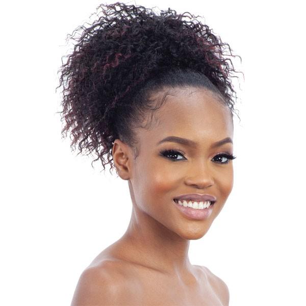 Mayde Beauty Synthetic Drawstring Ponytail and Bang - MOCHA DOLLIES