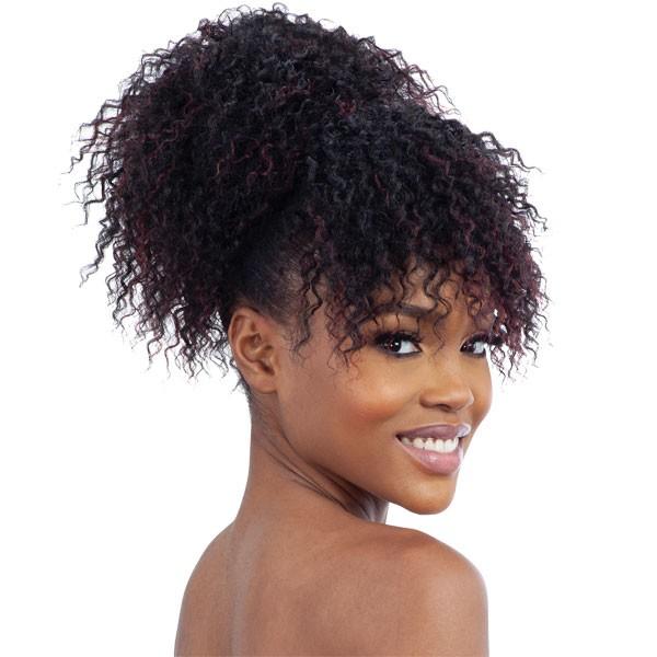 Mayde Beauty Synthetic Drawstring Ponytail and Bang - MOCHA DOLLIES - Image 2