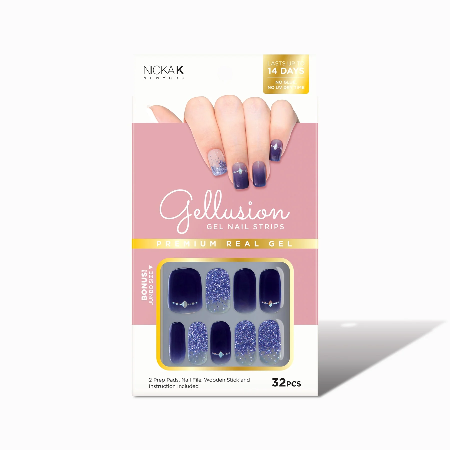 Nicka K New York Gellusion Gel Nail 32pcs Strips - Image 5