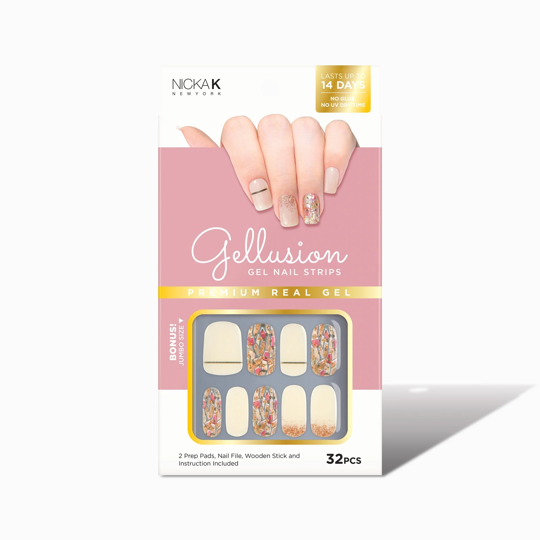 Nicka K New York Gellusion Gel Nail 32pcs Strips - Image 6