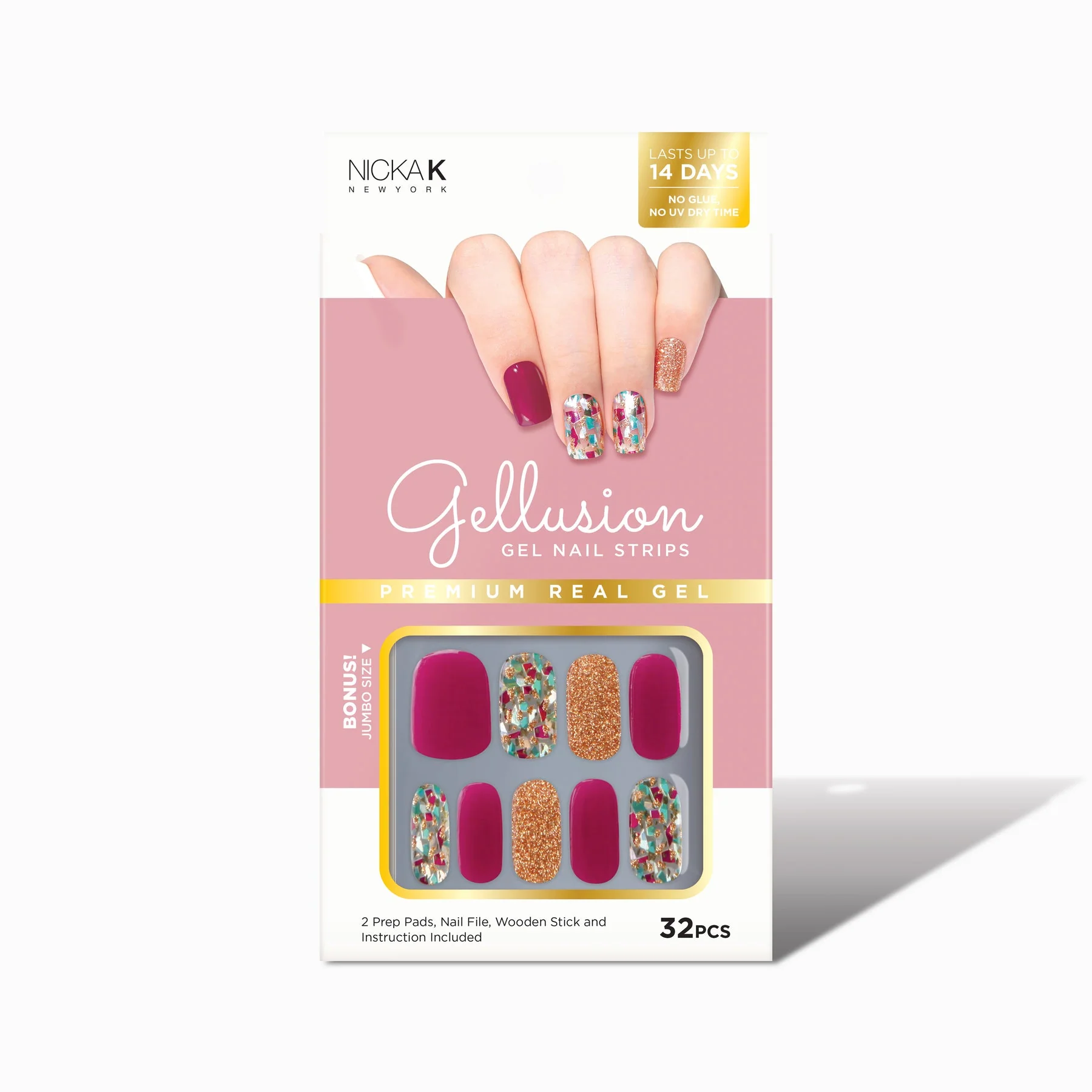 Nicka K New York Gellusion Gel Nail 32pcs Strips - Image 7