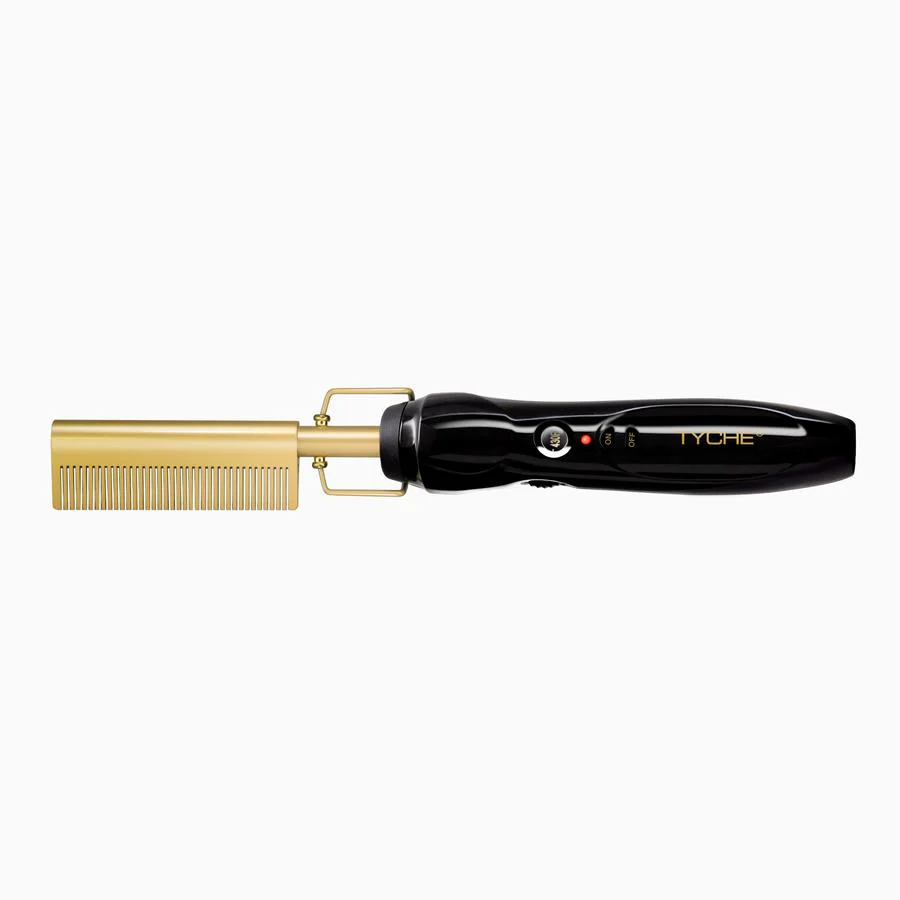 Nicka K New York Tyche Gold Pressing Comb - Regular #HZPC01 - Image 2
