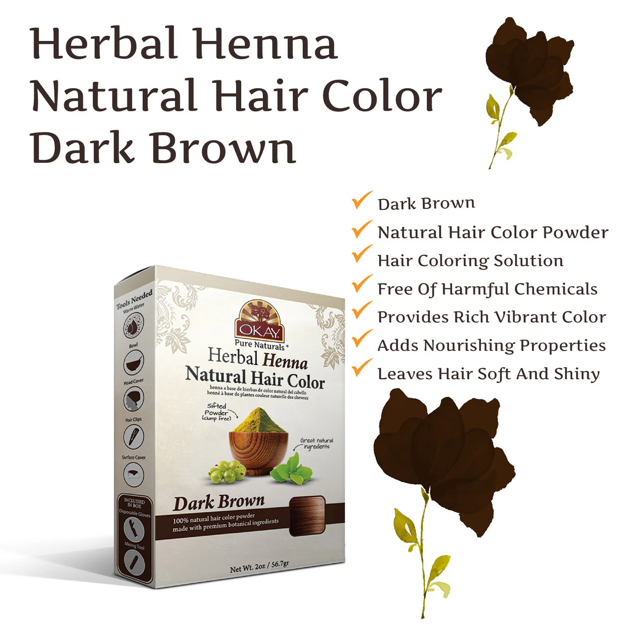 OKAY Pure Naturals HENNA NATURAL COLOR 2oz - Image 4