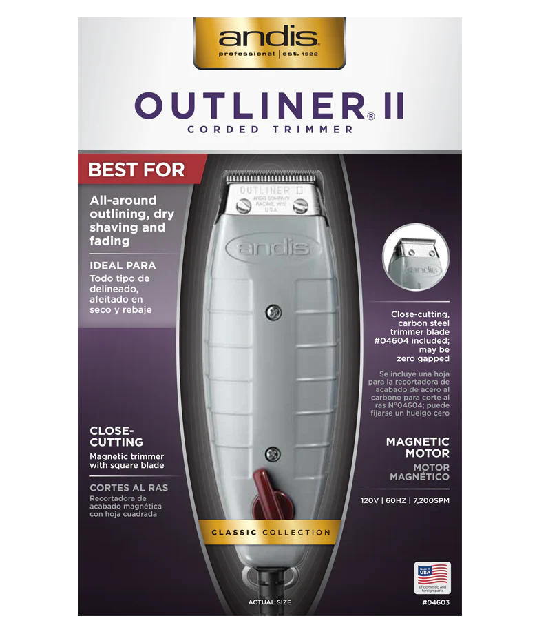 Andis Outliner® II Square Blade Trimmer #04603 - Image 5