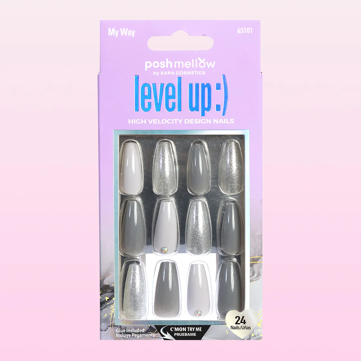 Poshmellow by Kana Cosmetics Level Up :) 24 Nails #65101 My Way