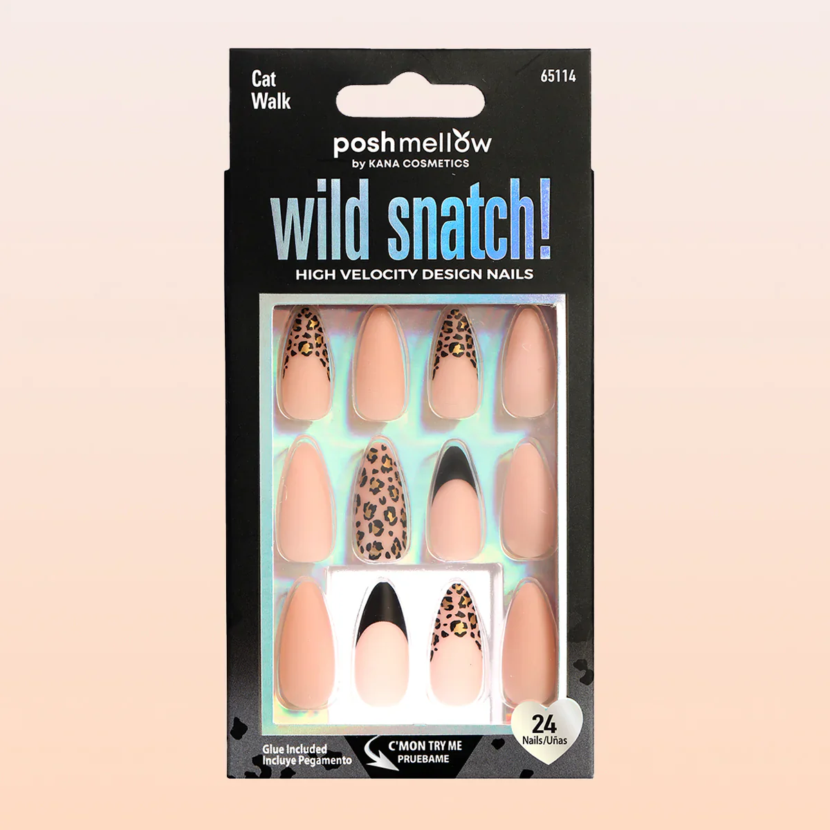 Poshmellow by Kana Cosmetics Wild Snatch! 24 Nails #65114 Cat Walk