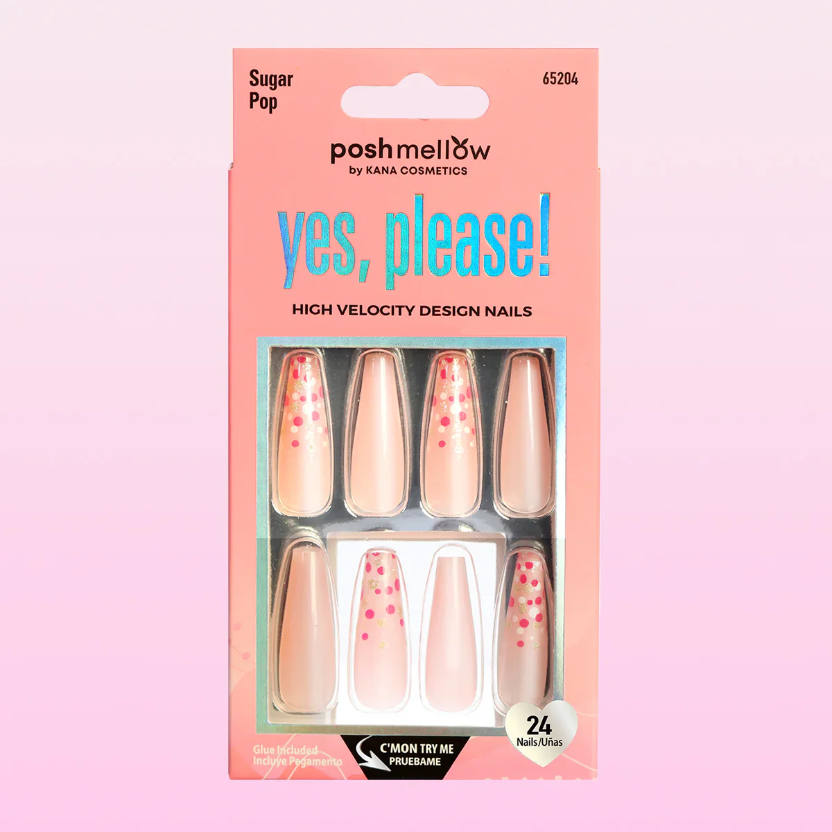 Poshmellow by Kana Cosmetics Yes, Please! 24 Nails #65204 Sugar Pop
