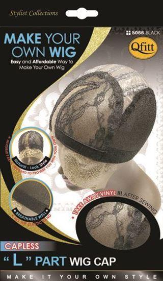 Qfitt Capless L-Part Wig Cap #5066 Black