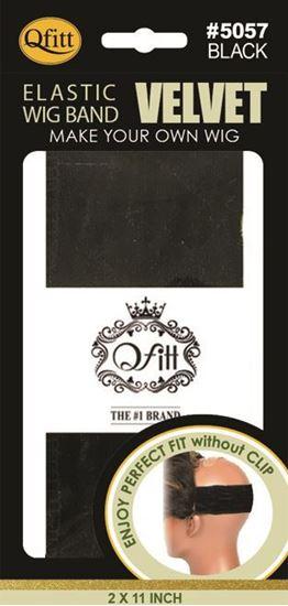 Qfitt Elastic Wig Band Velvet #5057 Black