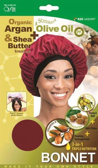 Qfitt Organic Argan & Shea Butter + Olive Oil Bonnet #826 Assort