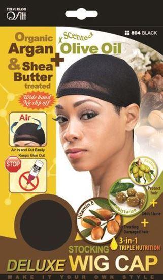 Qfitt Organic Argan & Shea Butter + Olive Oil Deluxe Stocking Wig Cap