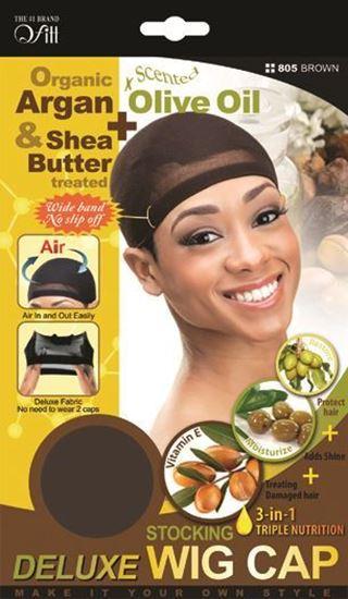 Qfitt Organic Argan & Shea Butter + Olive Oil Deluxe Stocking Wig Cap - Image 2