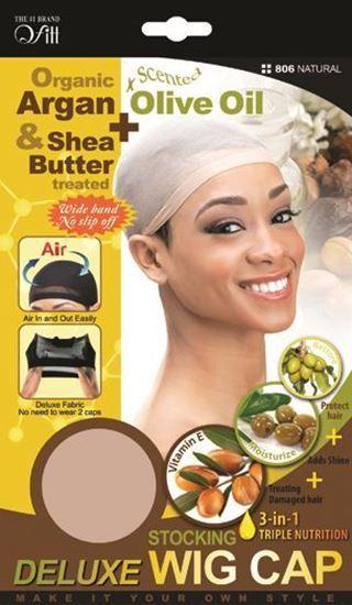 Qfitt Organic Argan & Shea Butter + Olive Oil Deluxe Stocking Wig Cap - Image 3