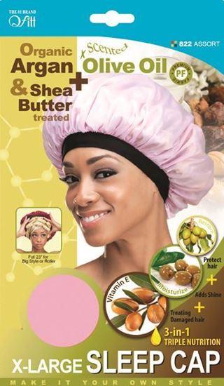 Qfitt Organic Argan & Shea Butter + Olive Oil X-Large Sleep Cap #822 Assort