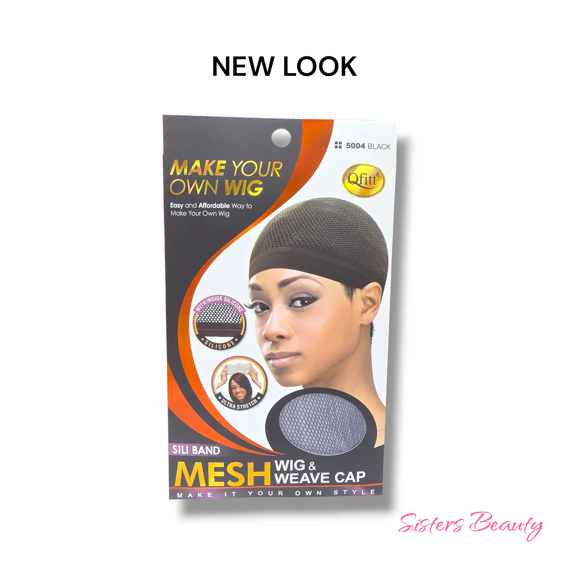 Qfitt Sili Band Mesh Wig & Weave Cap #5004 Black