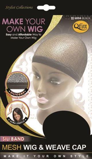 Qfitt Sili Band Mesh Wig & Weave Cap #5004 Black - Image 2