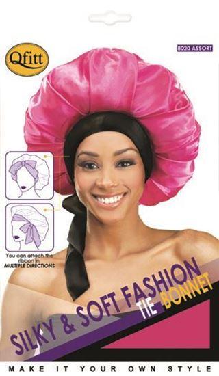 Qfitt Silky & Soft Fashion Tie Bonnet #8020 Assort