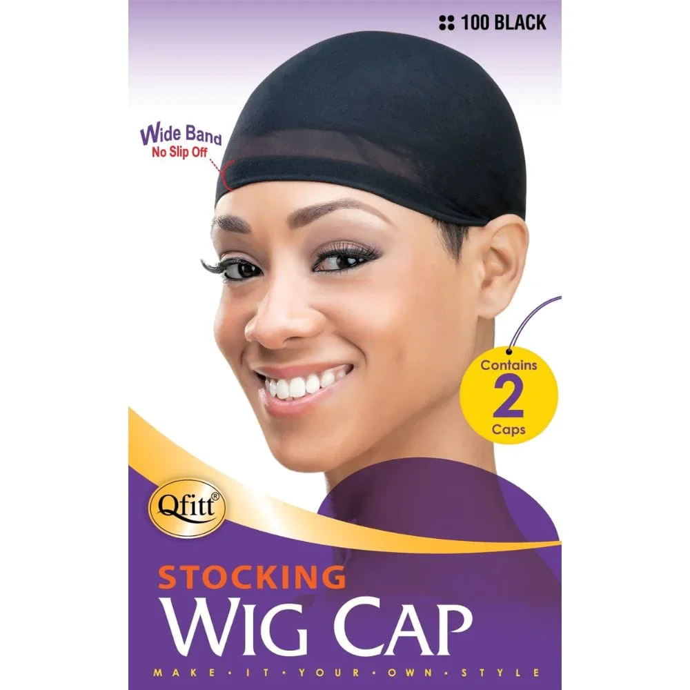 Qfitt Stocking Wig Cap #100 Black