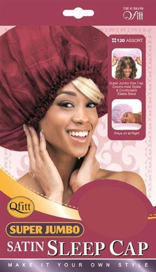 Qfitt Super Jumbo Satin Sleep Cap #120 Assort