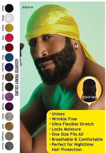 R&B Super Wave Extra Long Tail Silky Velvet Durag - Image 2