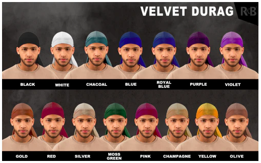 R&B Super Wave Extra Long Tail Silky Velvet Durag - Image 3