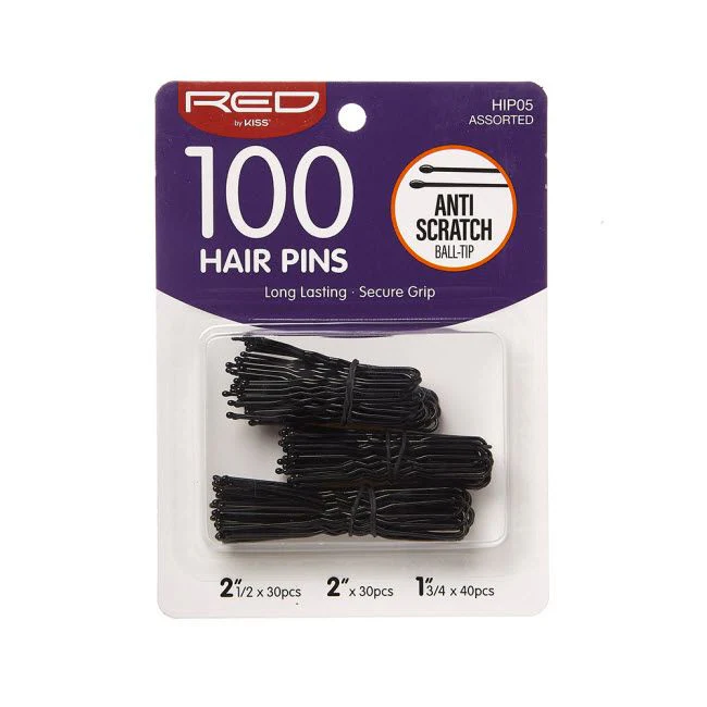 Red by Kiss 100 Assorted Hair Pins 2 1/2" & 2" & 1 3/4" #HIP05