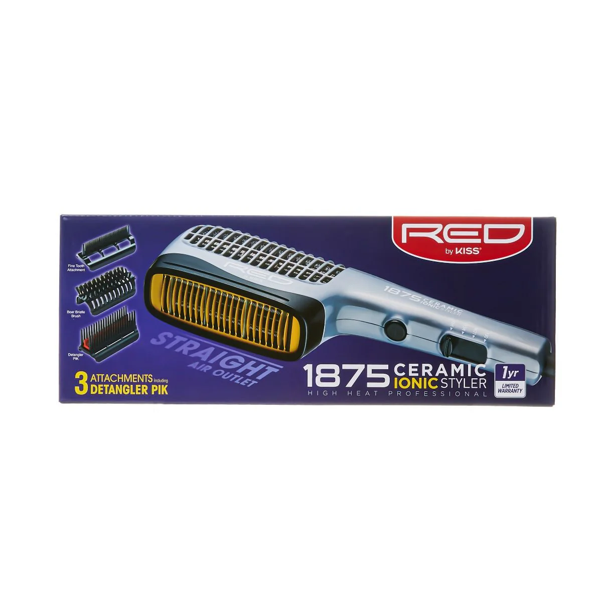 Red by Kiss 1875 Ceramic Ionic Styler #BD02U