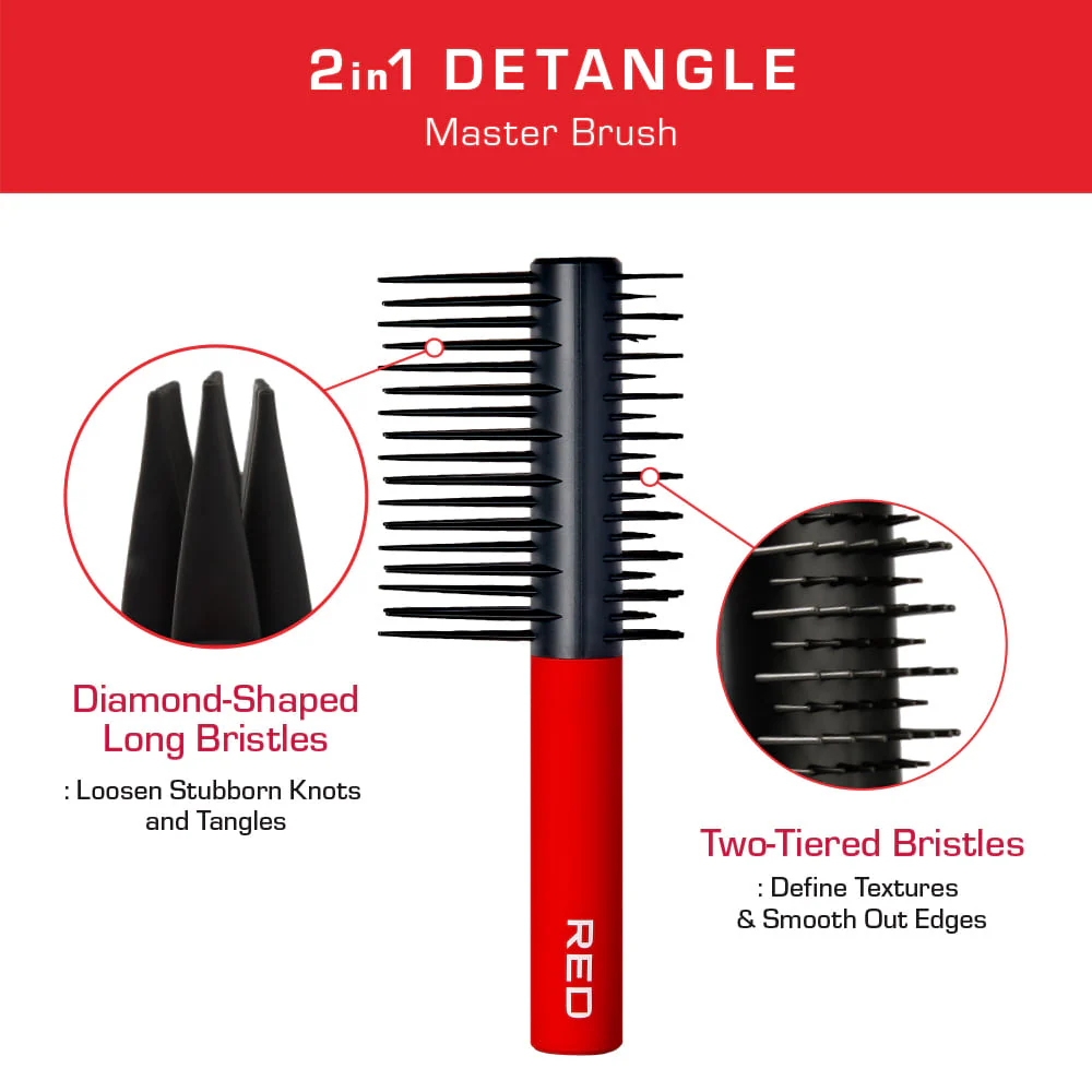 Red by Kiss 2-in-1 Detangle Master Brush #HH209 - Image 3