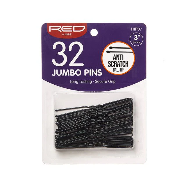 Red by Kiss 32 Jumbo Pins 3" #HIP07