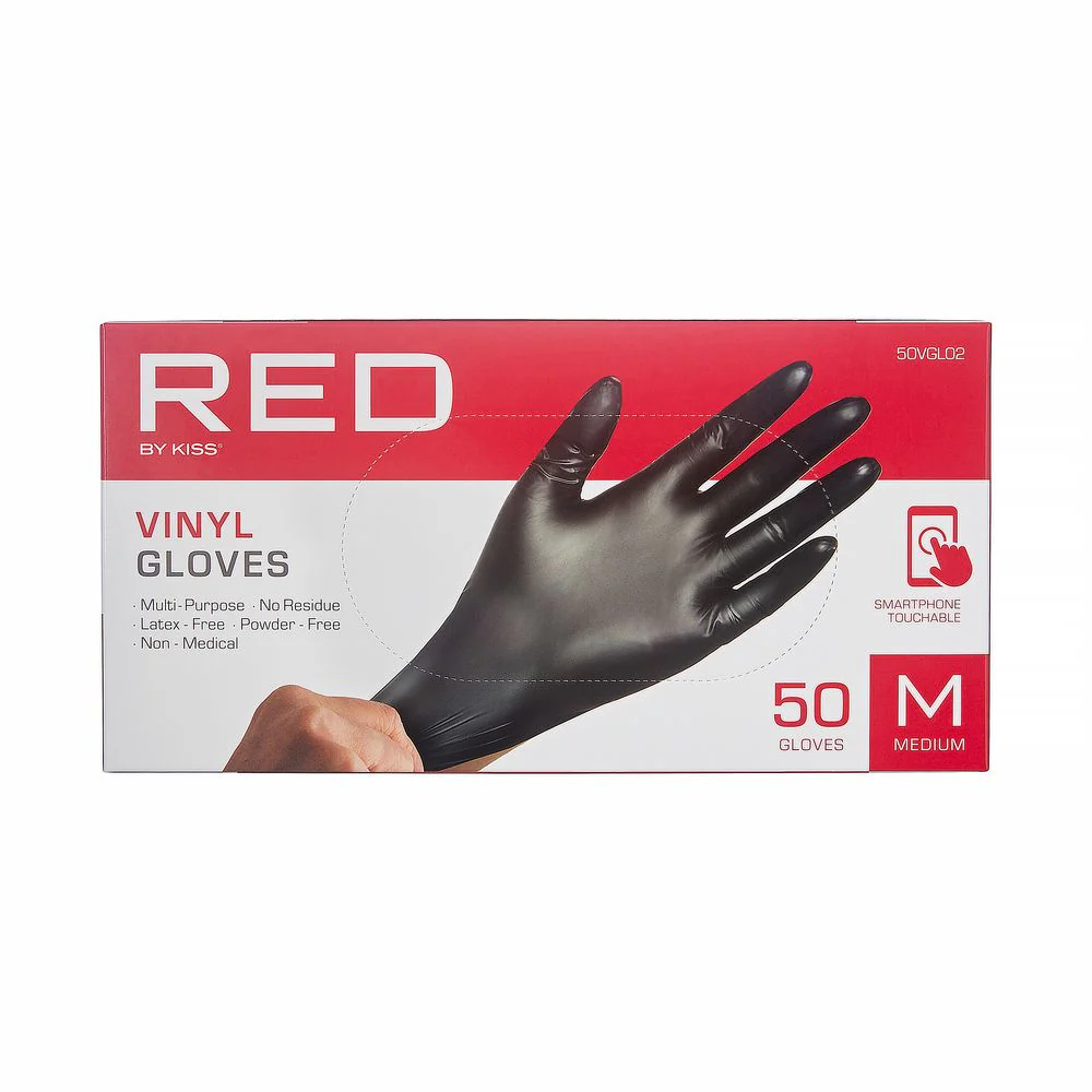 Red by Kiss 50pcs Vinyl Gloves - Image 3