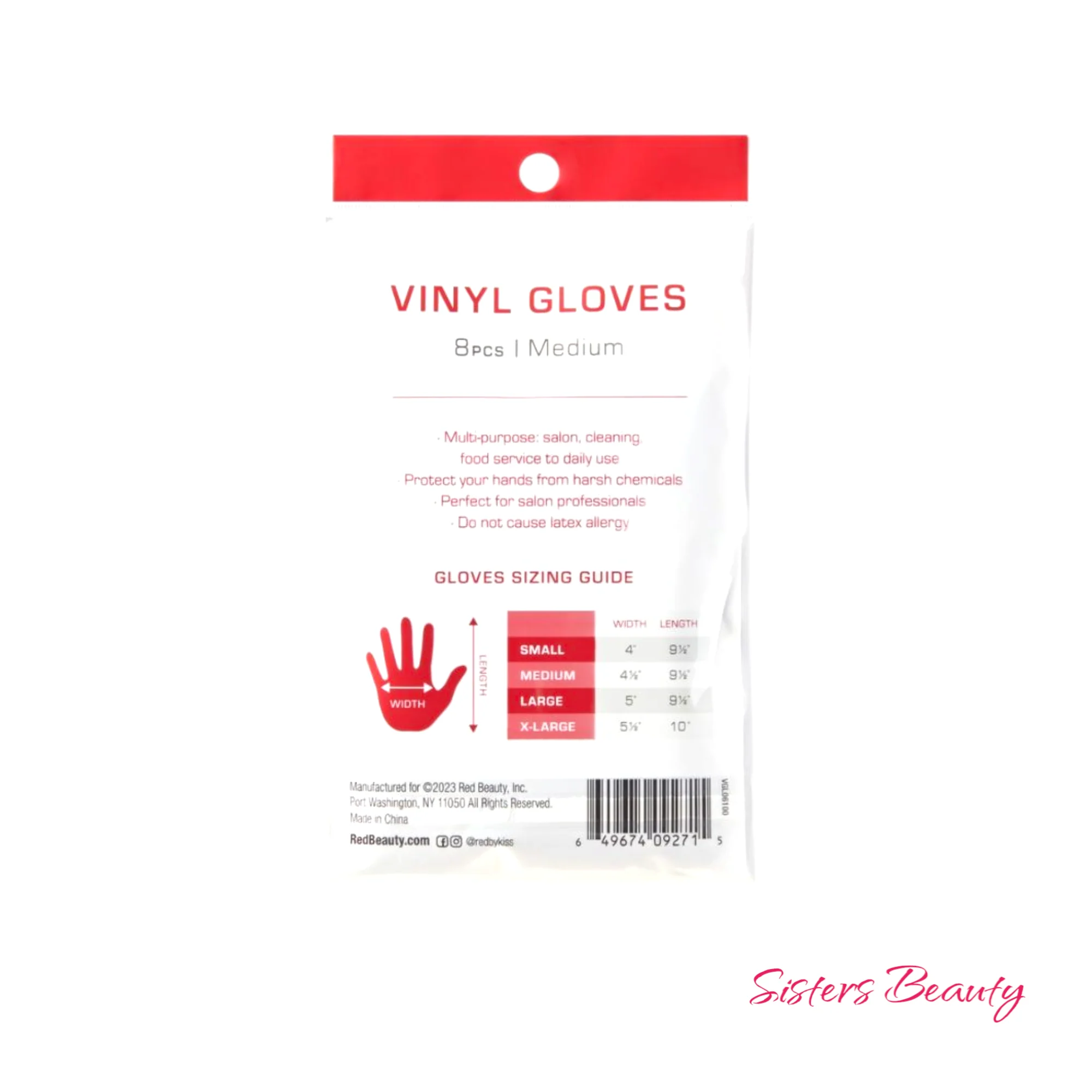 Red by Kiss 8pcs Vinyl Gloves - Image 3