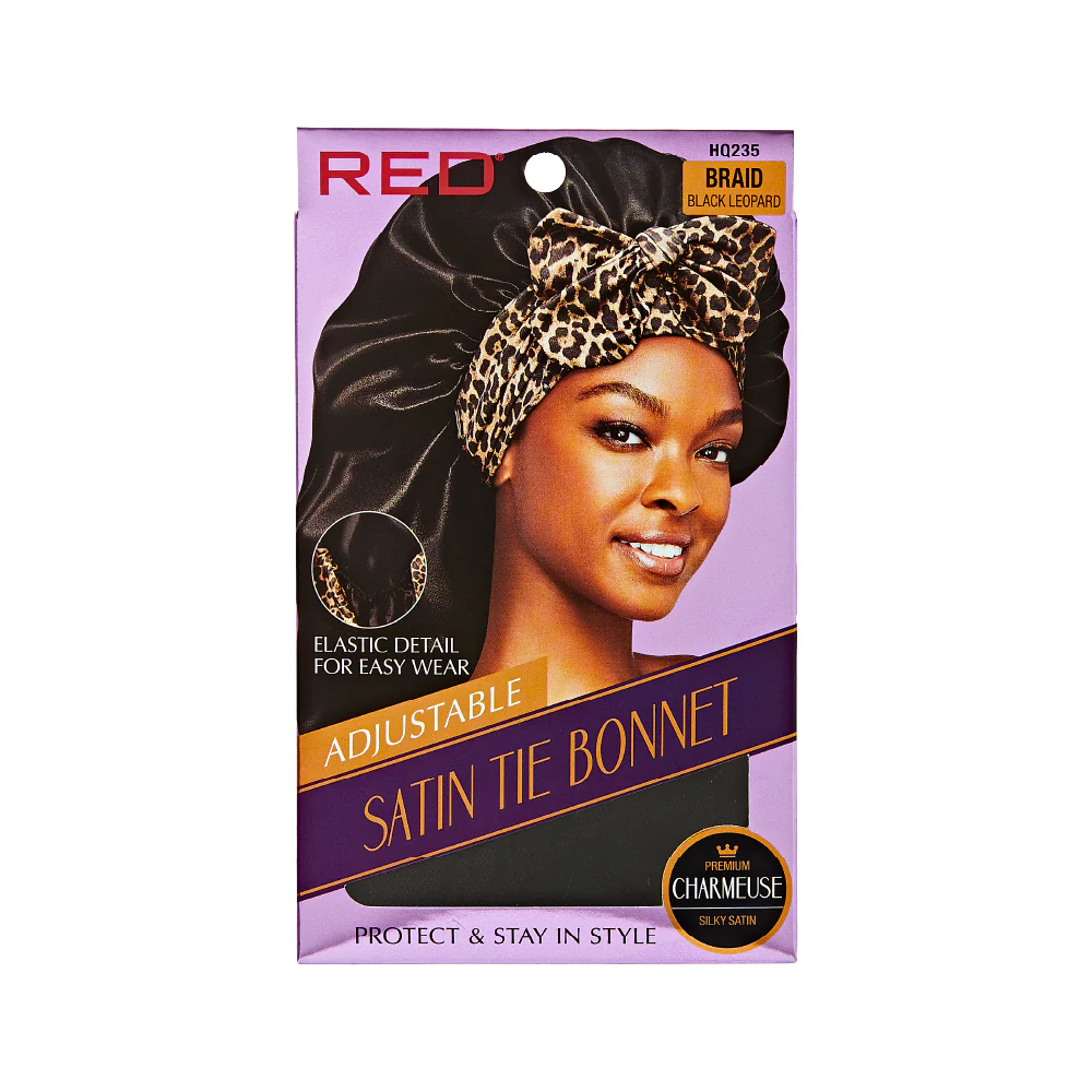 Red by Kiss Adjustable Satin Tie Bonnet - Image 7