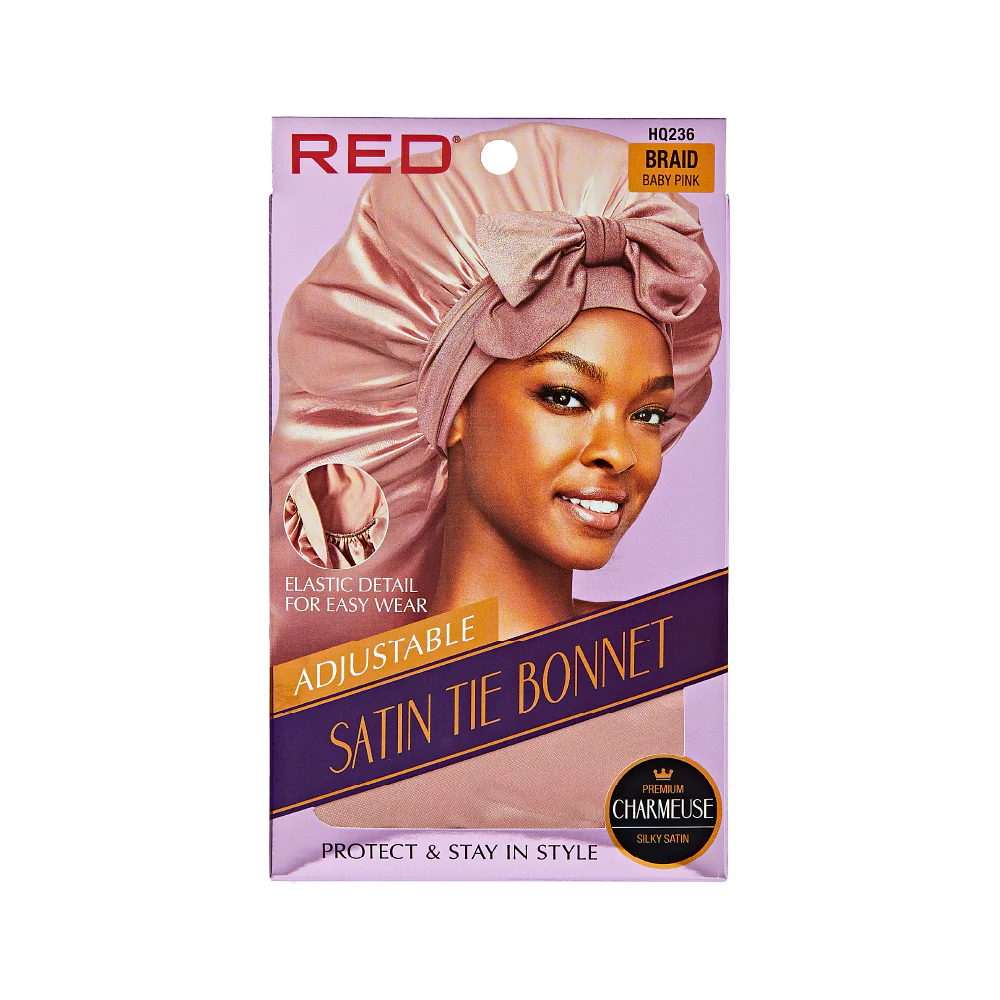 Red by Kiss Adjustable Satin Tie Bonnet - Image 8