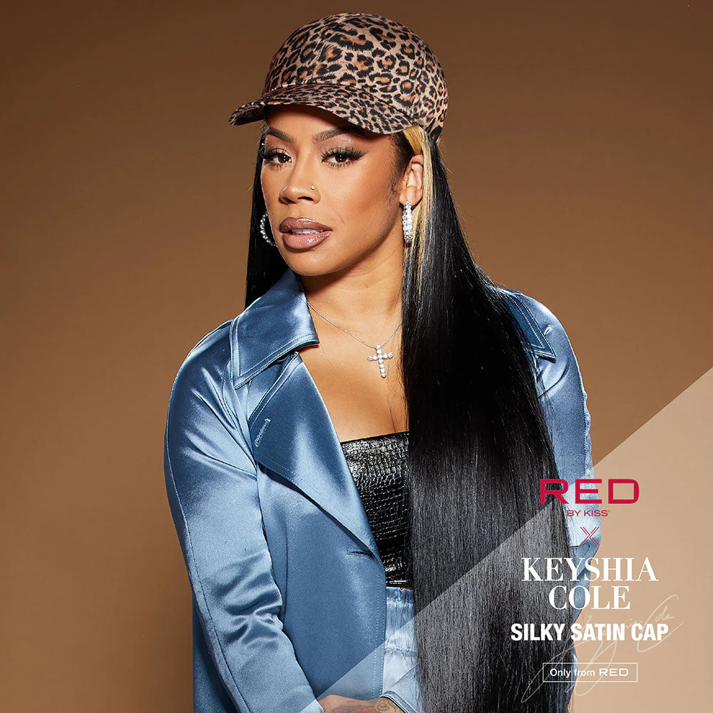 Red by Kiss X KEYSHIA COLE All Over Satin Baseball Cap